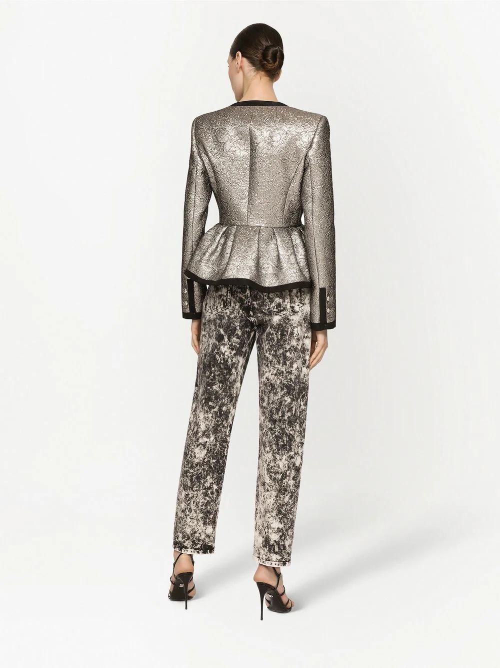 marbled boyfriend jeans - 4