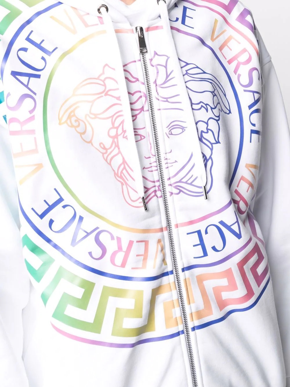 Medusa logo-print zip hoodie - 5