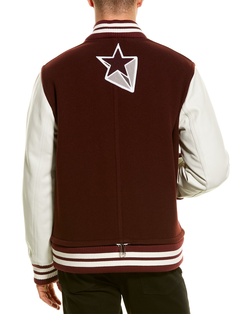 Burberry Leather-Trim Wool-Blend Bomber Jacket - 2