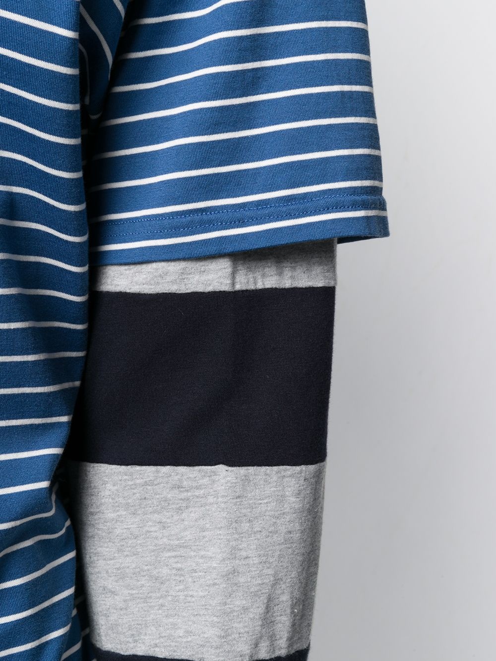 double layered striped T-shirt - 5