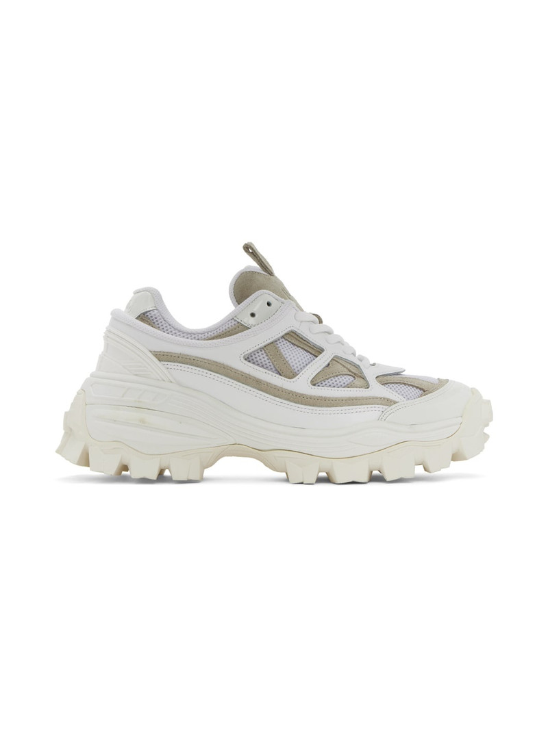 White Double Layered Sneakers - 1
