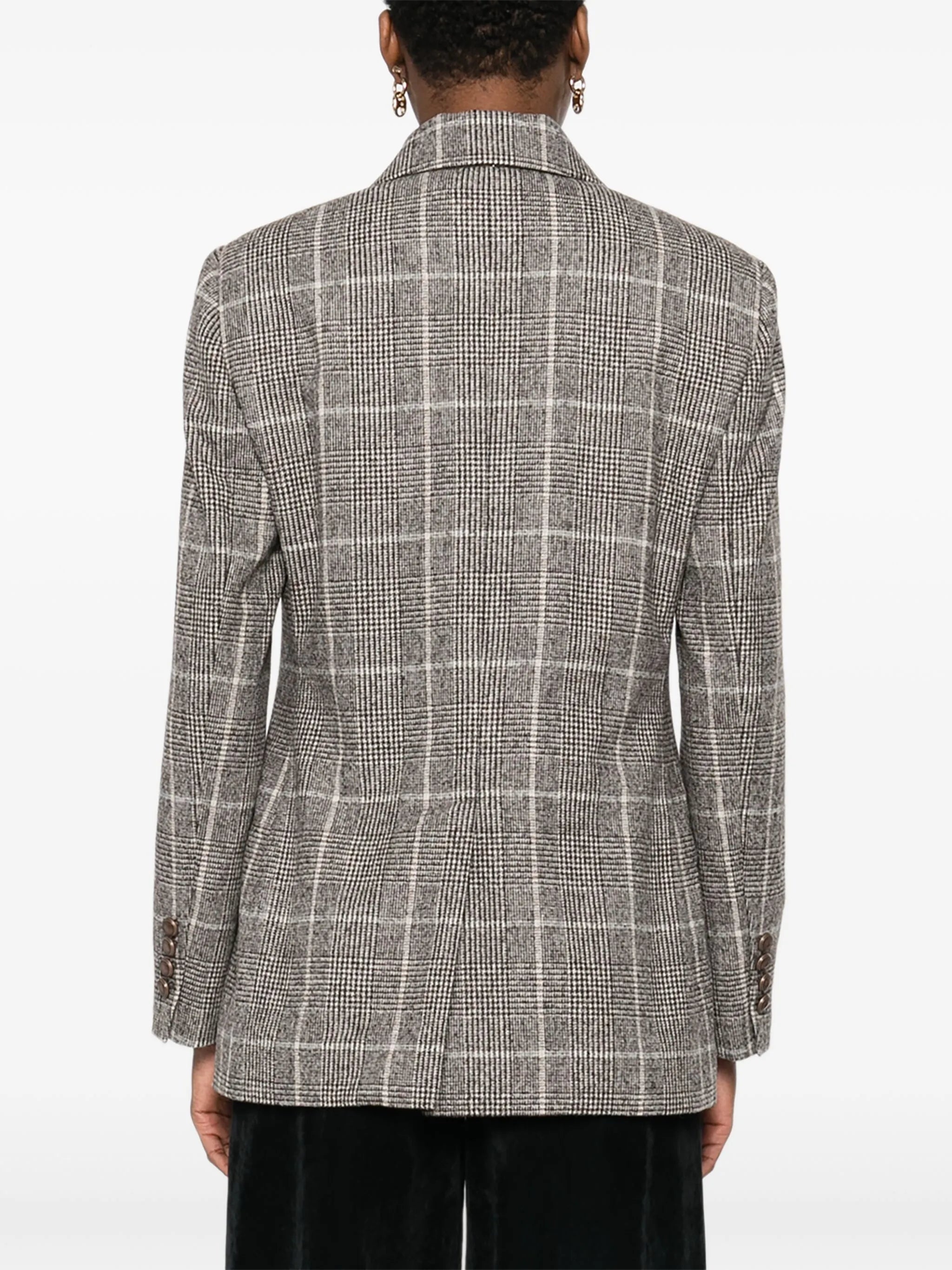 Brunello Cucinelli Checked Double-breasted Blazer - 5