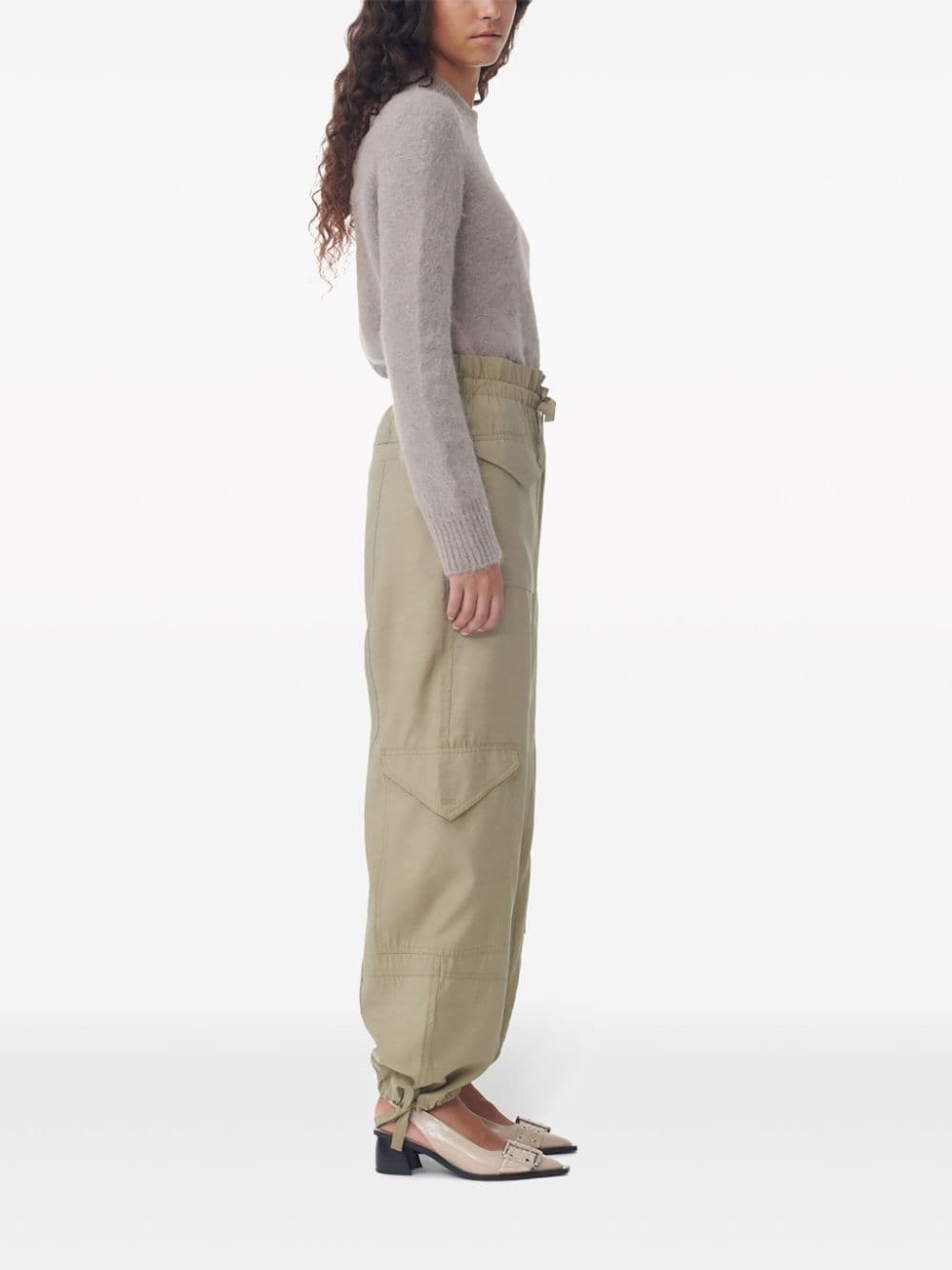 drawstring cargo pants - 3