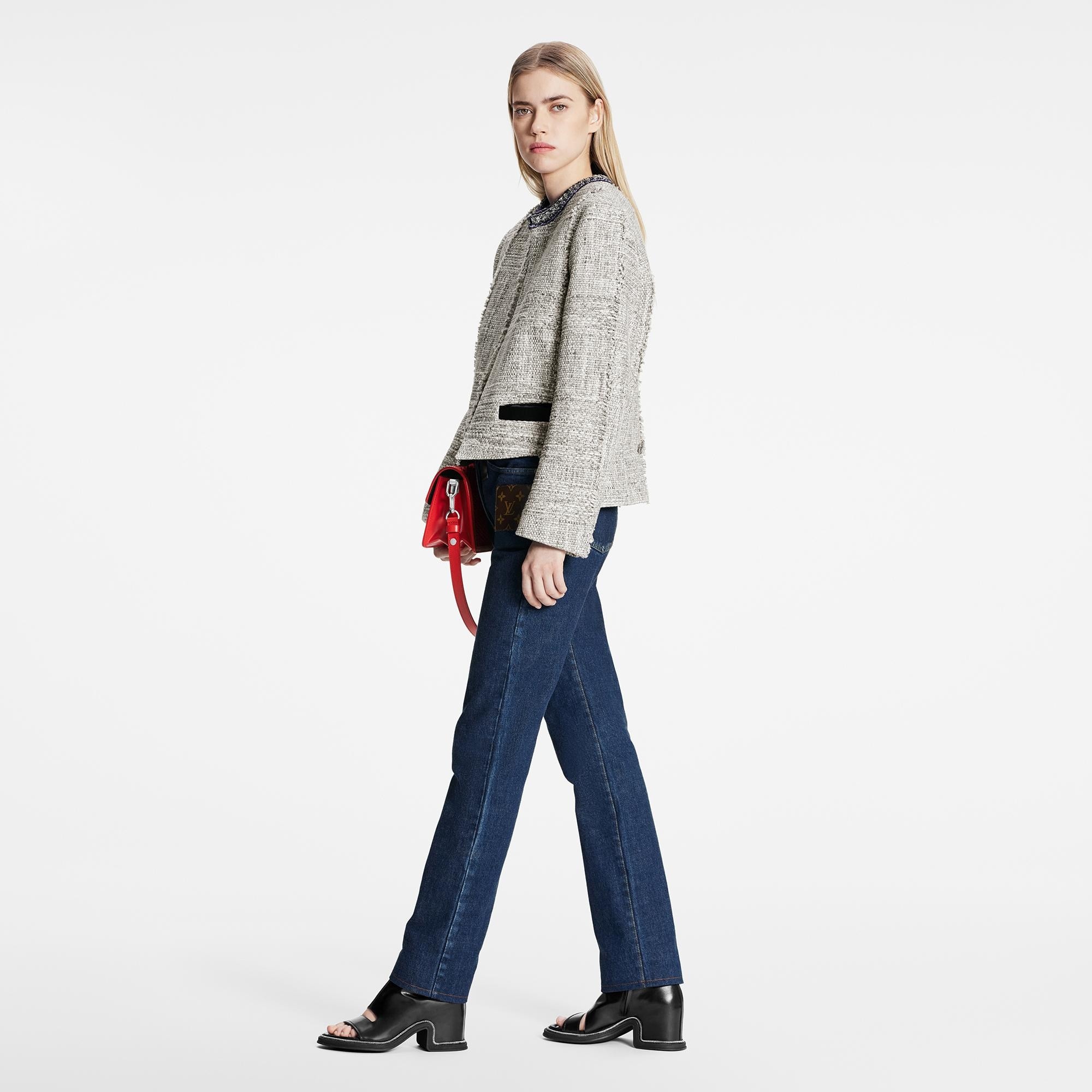 Raw Tweed Boxy Jacket - 4