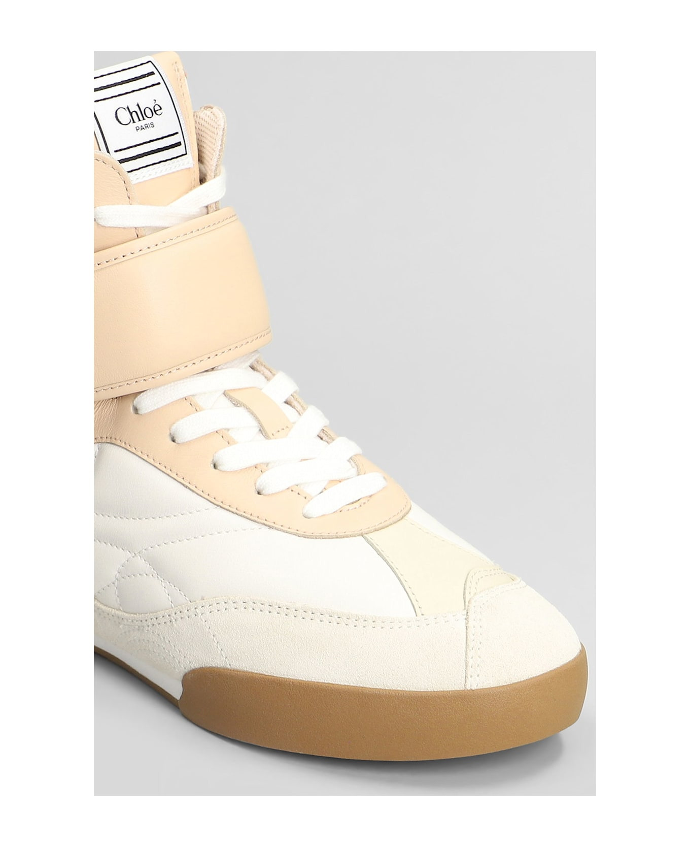 Kick Sneakers In White Suede And Leather - 5