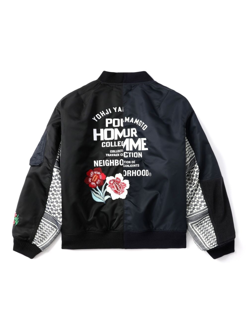 contrast-sleeve bomber jacket - 6
