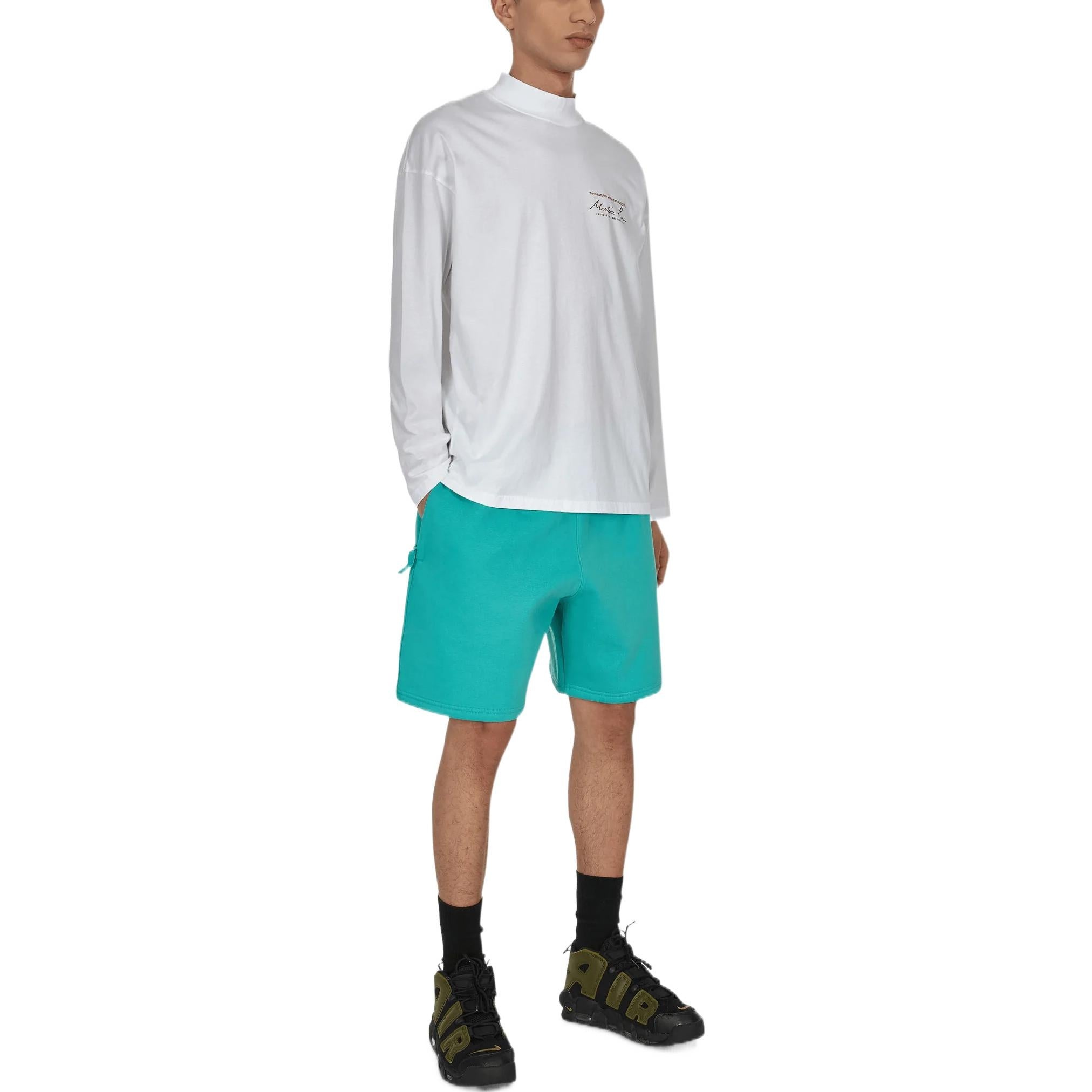 Men's Nike Special Project Solo Swoosh Solid Color Logo Embroidered Straight Shorts Blue Green DV305 - 4