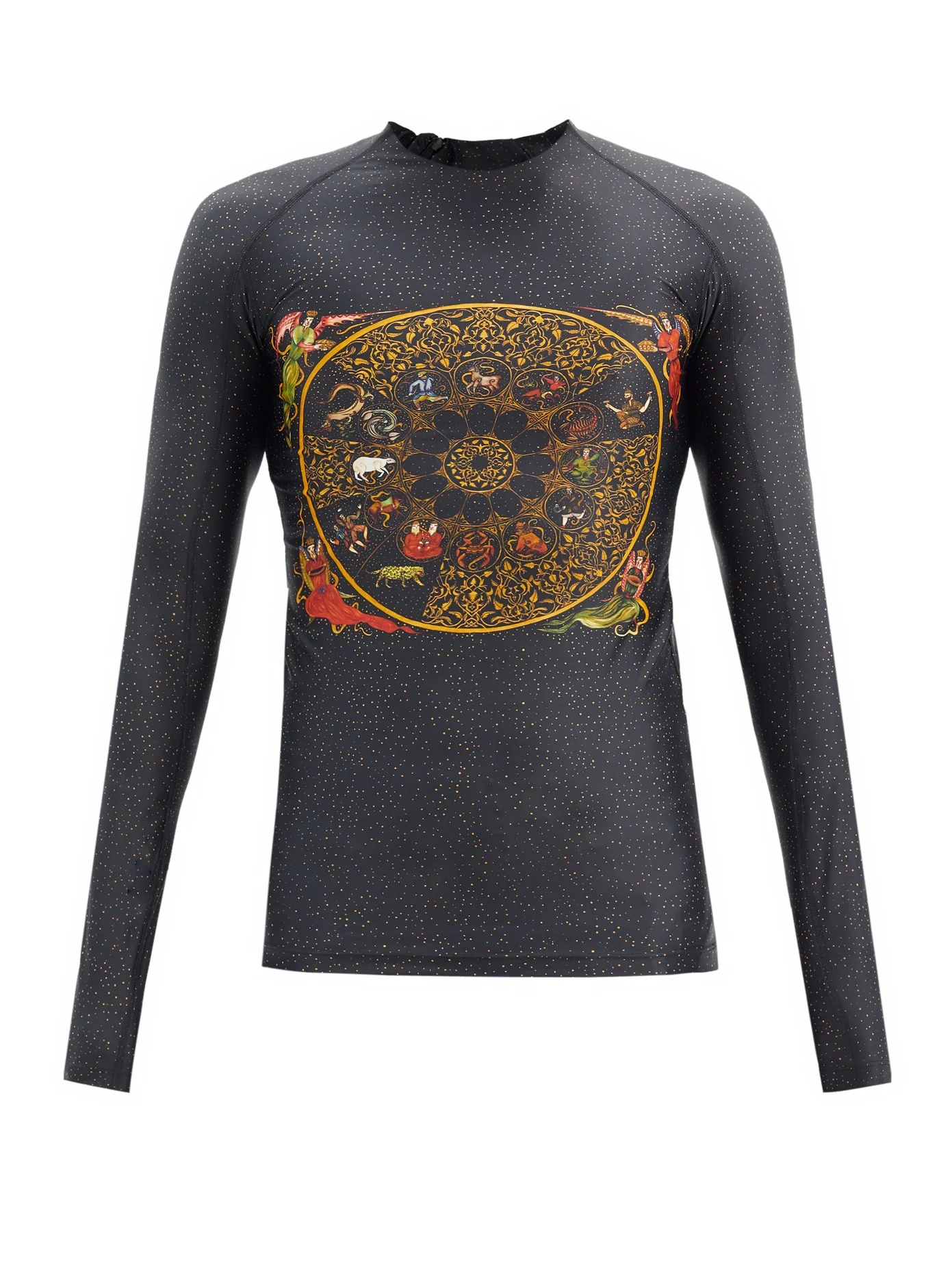 Luna zodiac-print long-sleeved T-shirt - 1