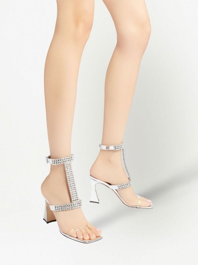 85mm crystal-embellished heeled sandals - 5