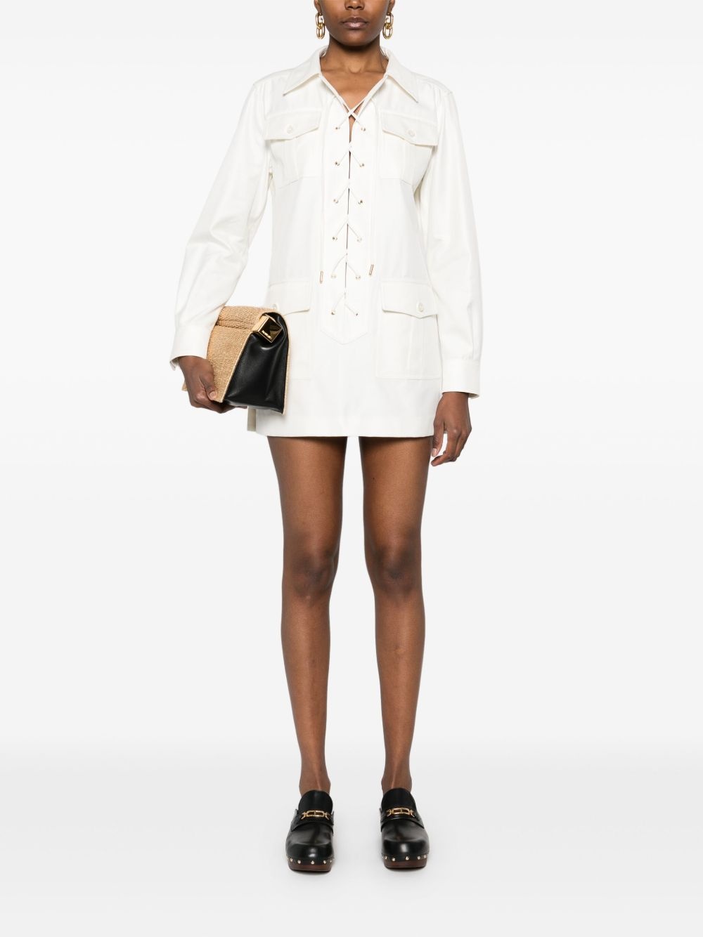crossover-drawstring tunic - 2