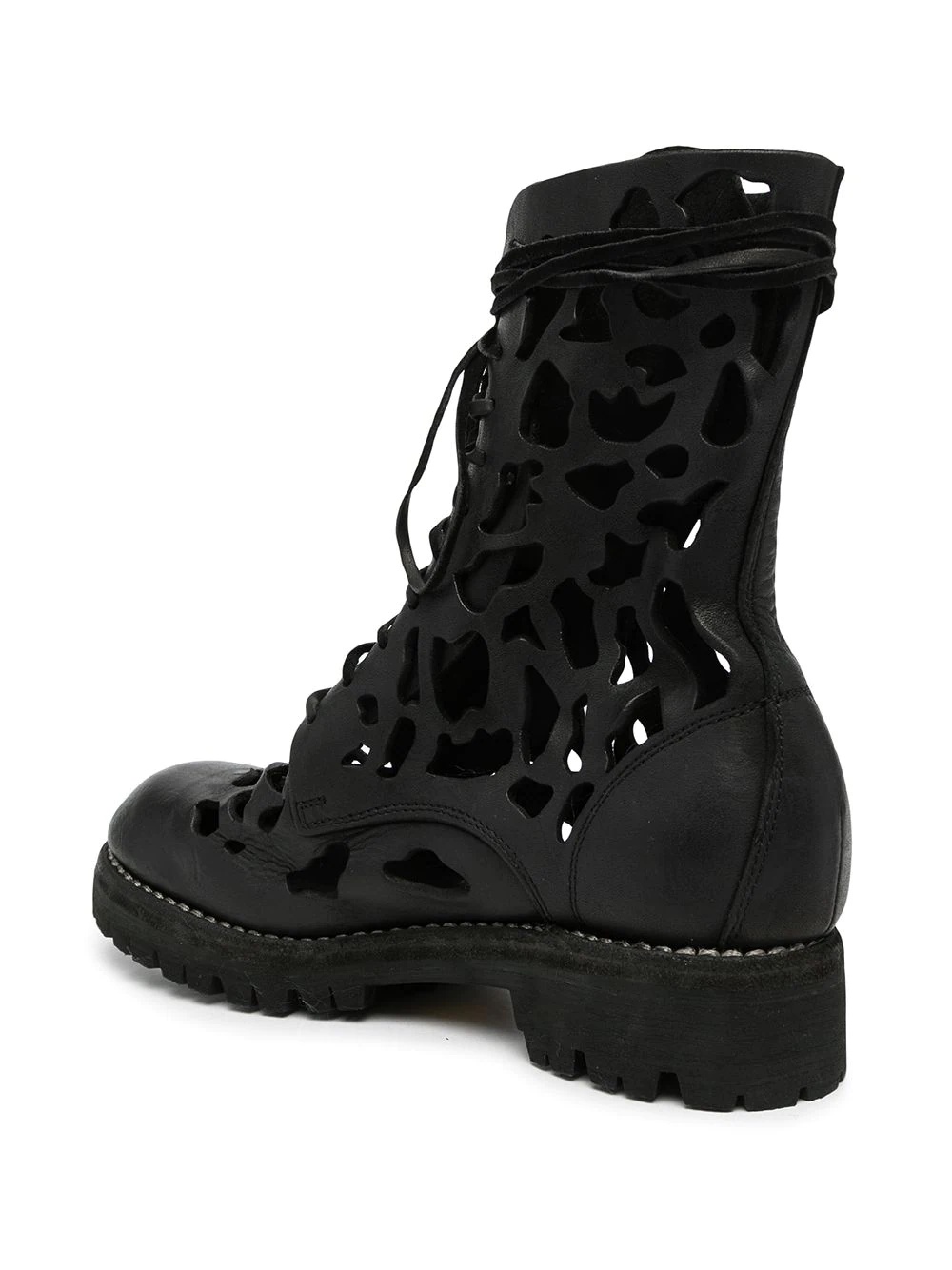 cut-out lace-up boots - 3