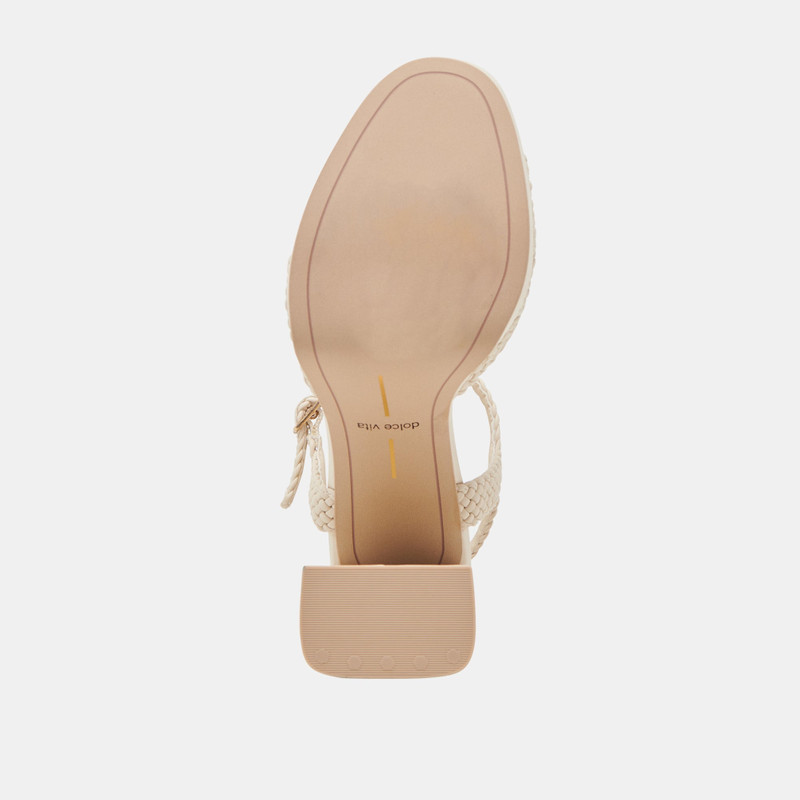 PEYTEN HEELS CREME WOVEN STELLA 12