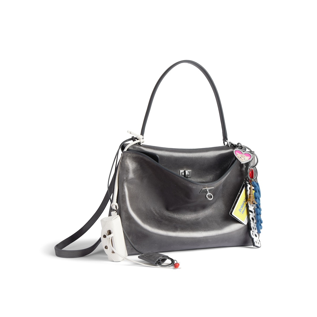 Women's Rodeo Handbag Medium With Charms in Grey - 2