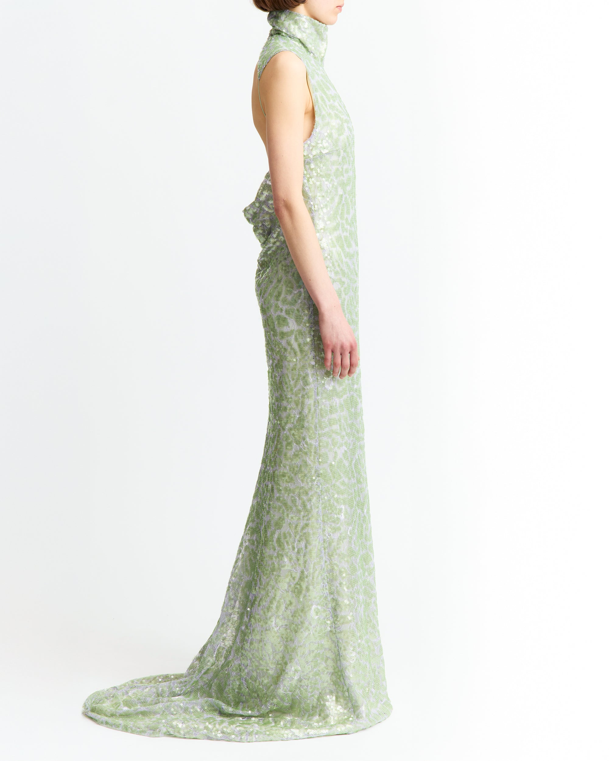 ZEGLI GOWN IN LACE SEQUIN - 3