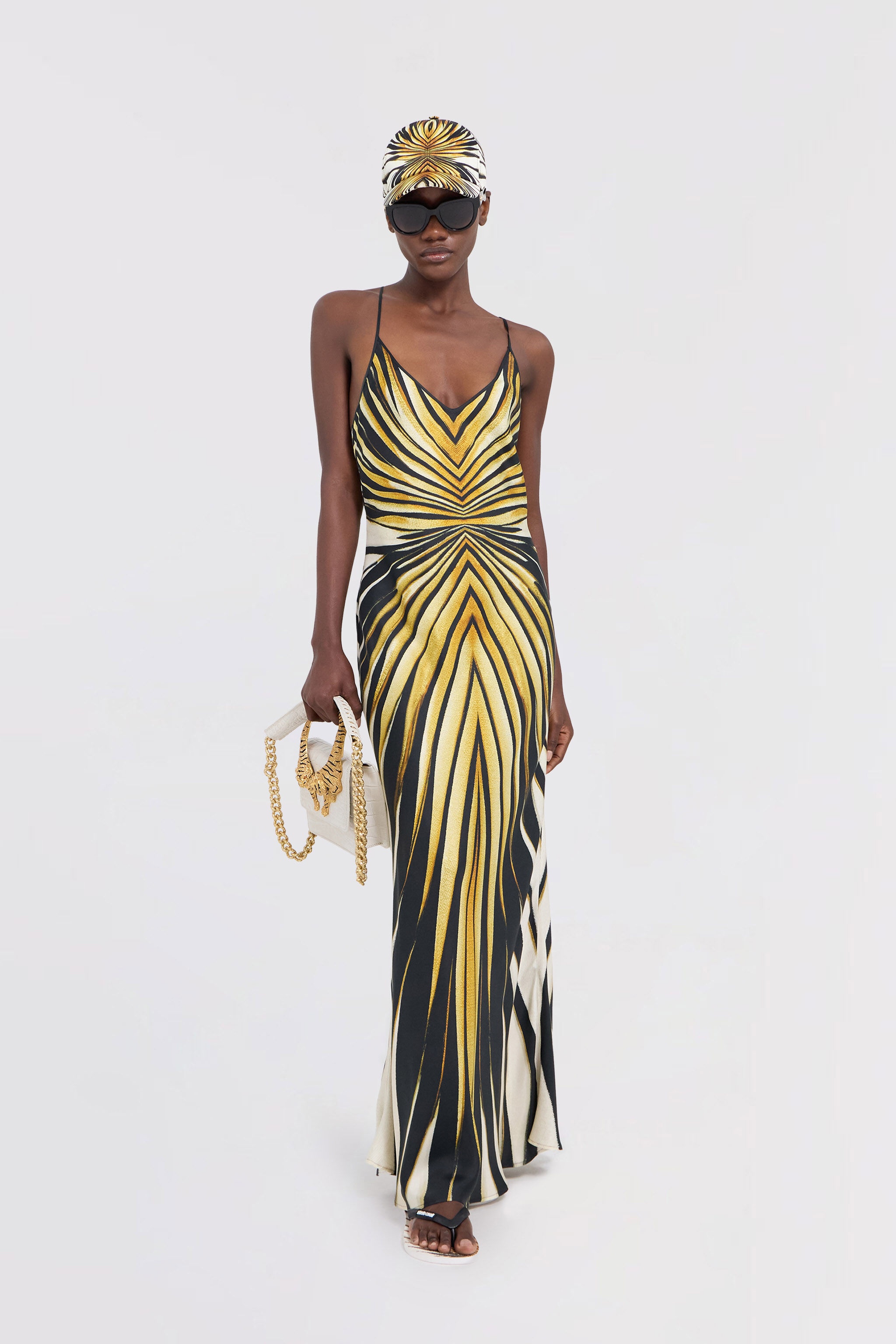 Ray Of Gold Print Silk Maxi Dress - 2