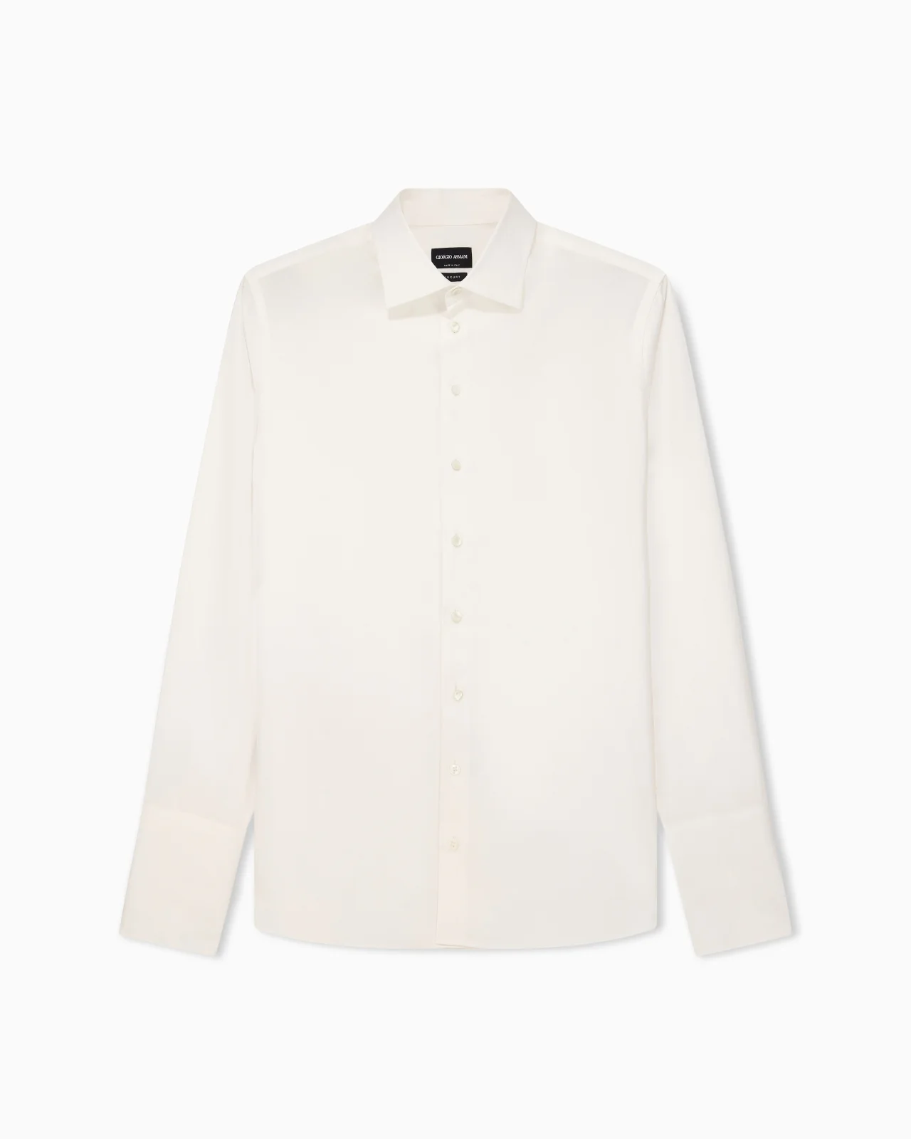 Regular-fit shiny-effect cotton shirt - 1
