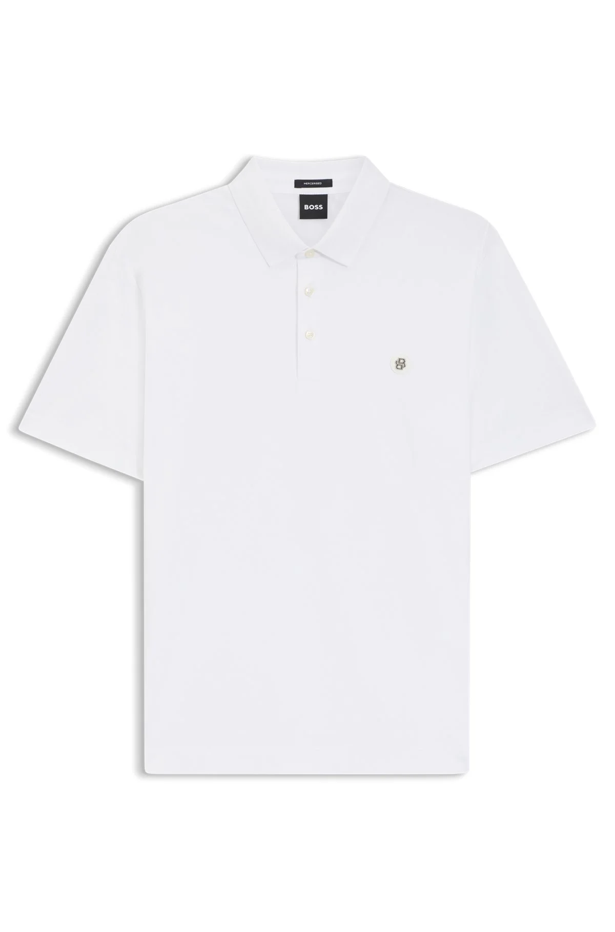 MERCERIZED-COTTON POLO SHIRT WITH DOUBLE MONOGRAM - 1