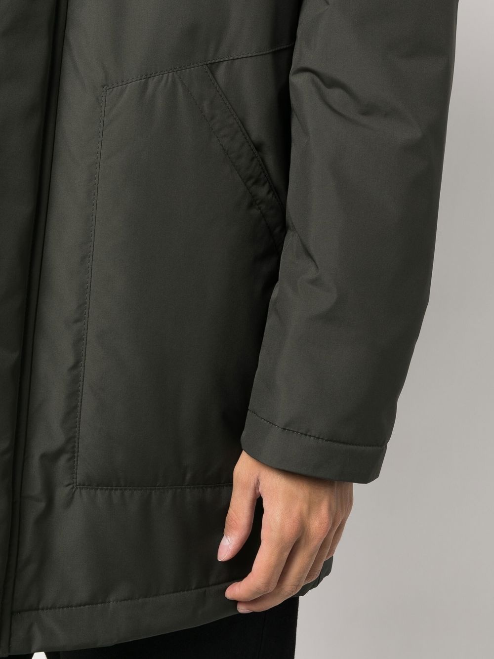 zip-fasten hooded coat - 5