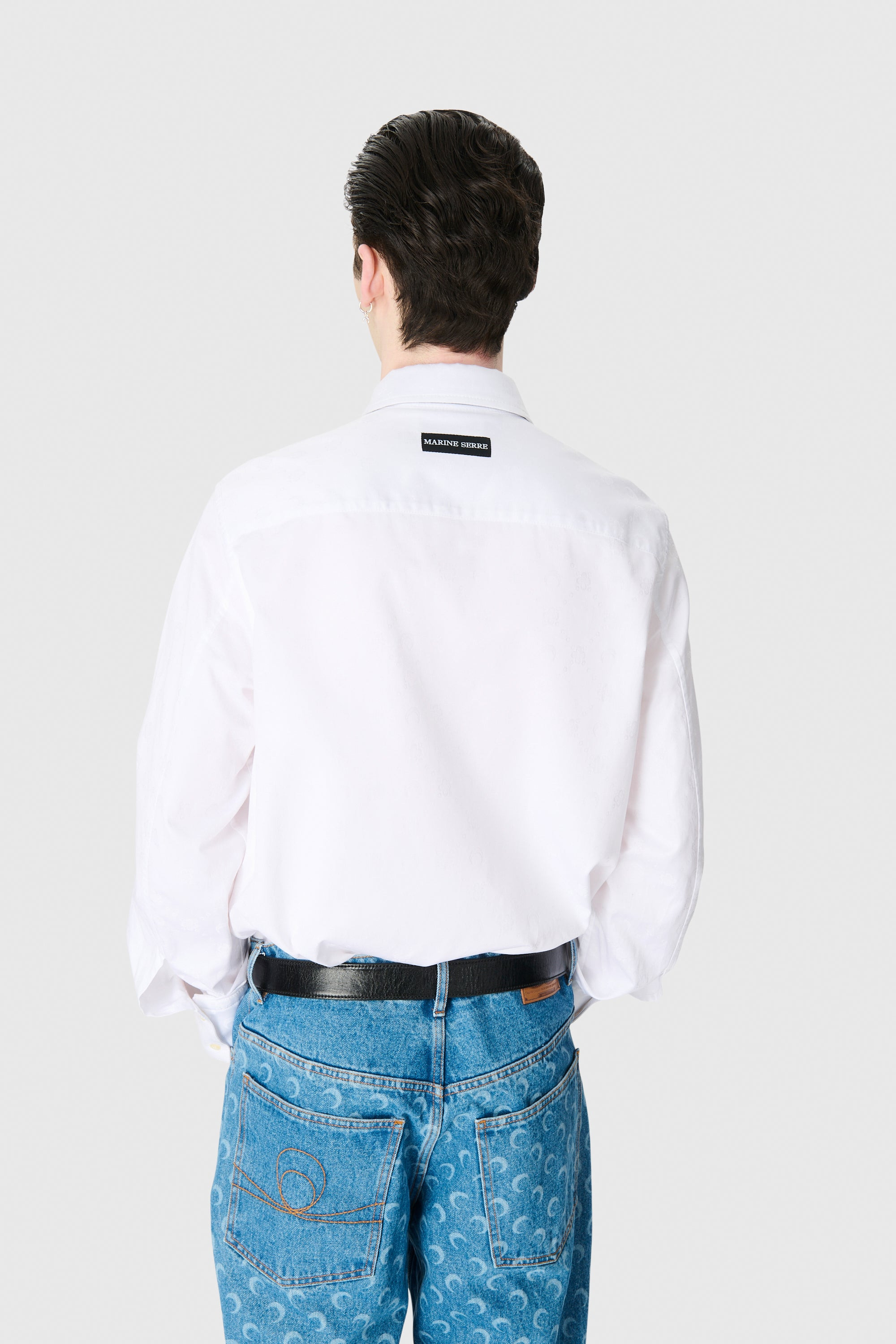 MOONOGRAM JACQUARD POPLIN LS SHIRT - 3