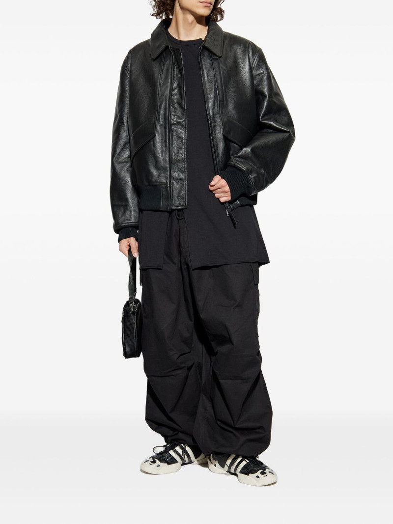 Yohji Yamamoto slit-detail short-sleeve T-shirt outlook