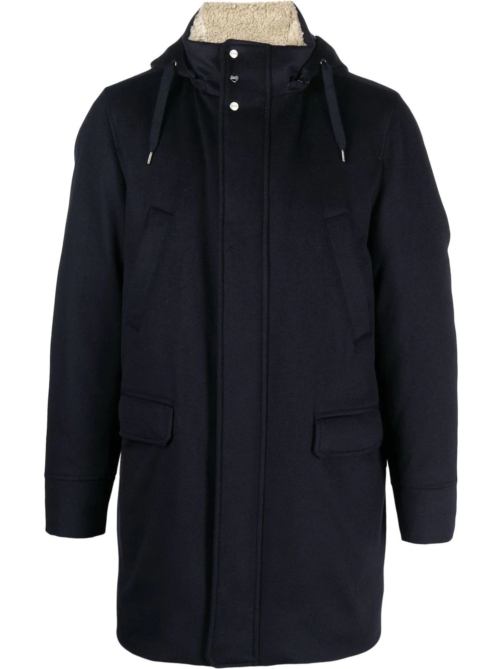 hooded zipped parka - 1