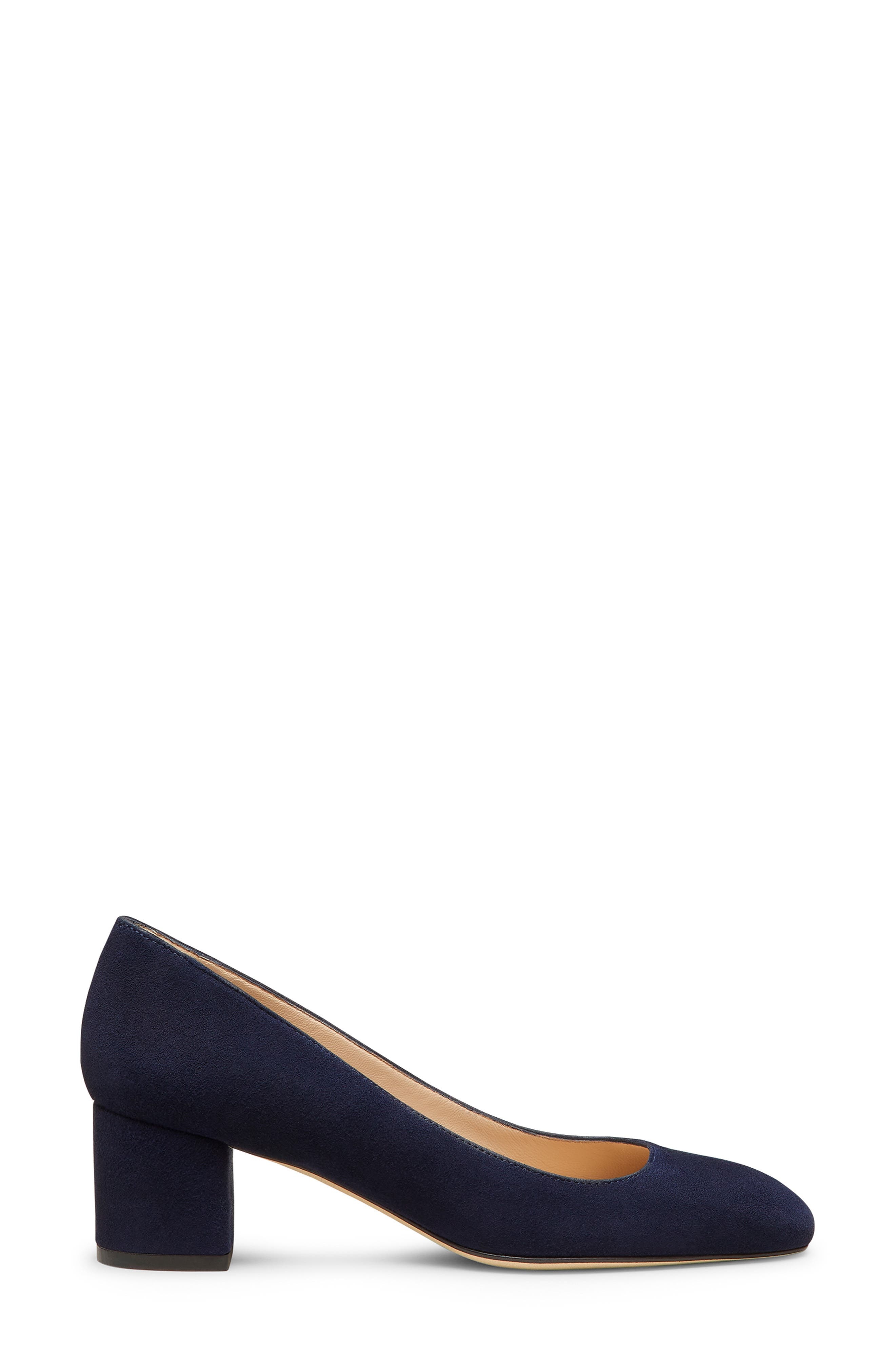 Stuart Weitzman Maeve Block Heel Pump in Nice Blue at Nordstrom - 3