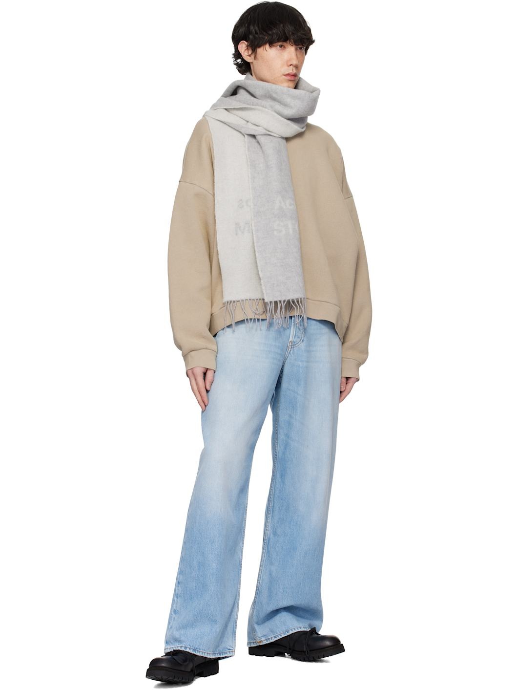 Beige Logo Patch Sweatshirt - 4