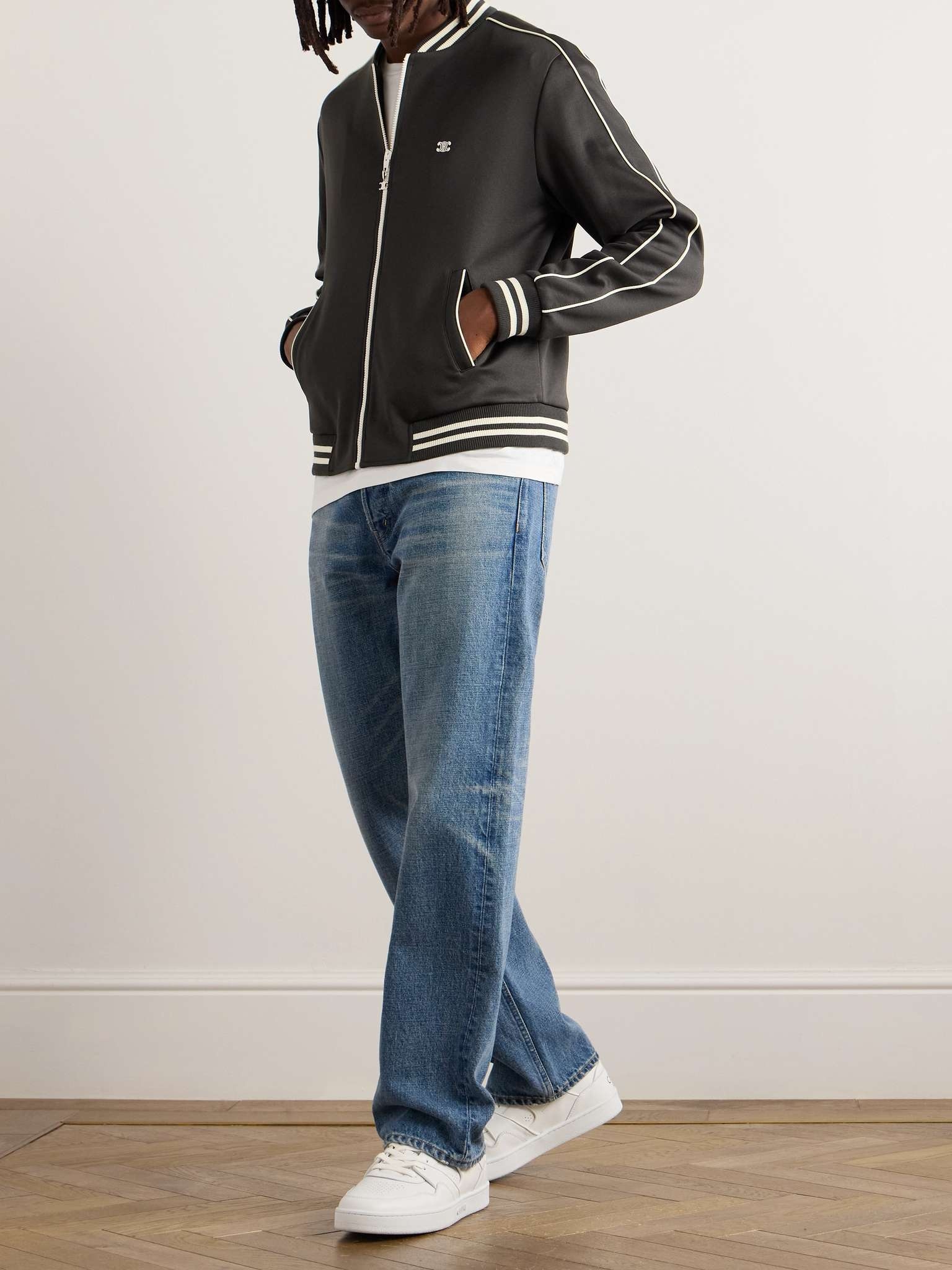 CELINE wesley jeans in midnight sapphire denim | REVERSIBLE