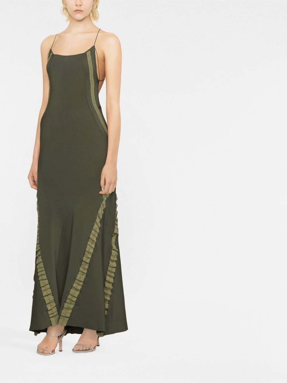 scoop-neck spaghetti-strap dress - 4