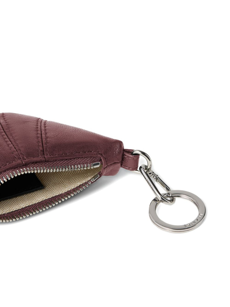Lemaire mini croissant zipped leather keyring outlook