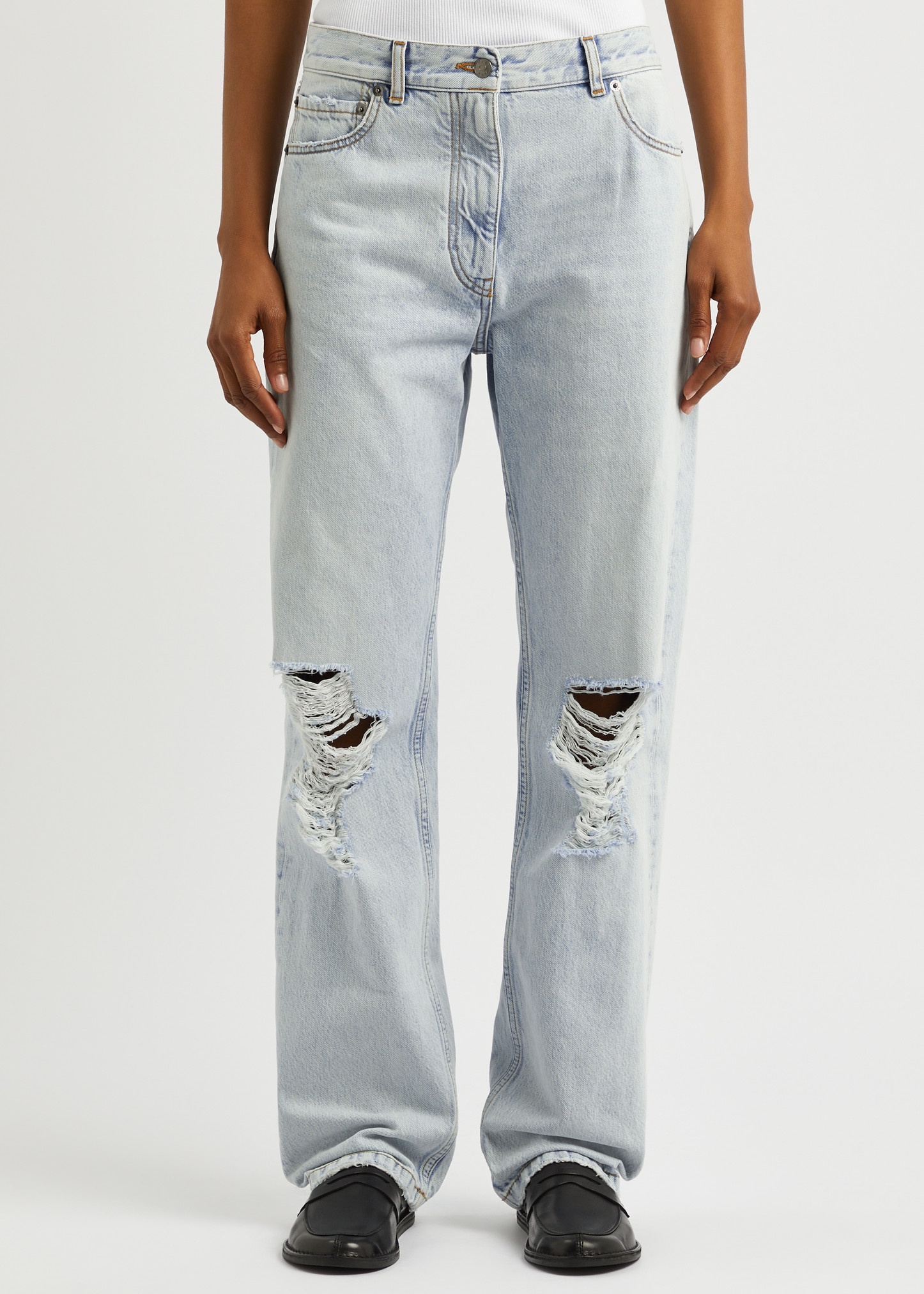 Burty ripped straight-leg jeans - 2