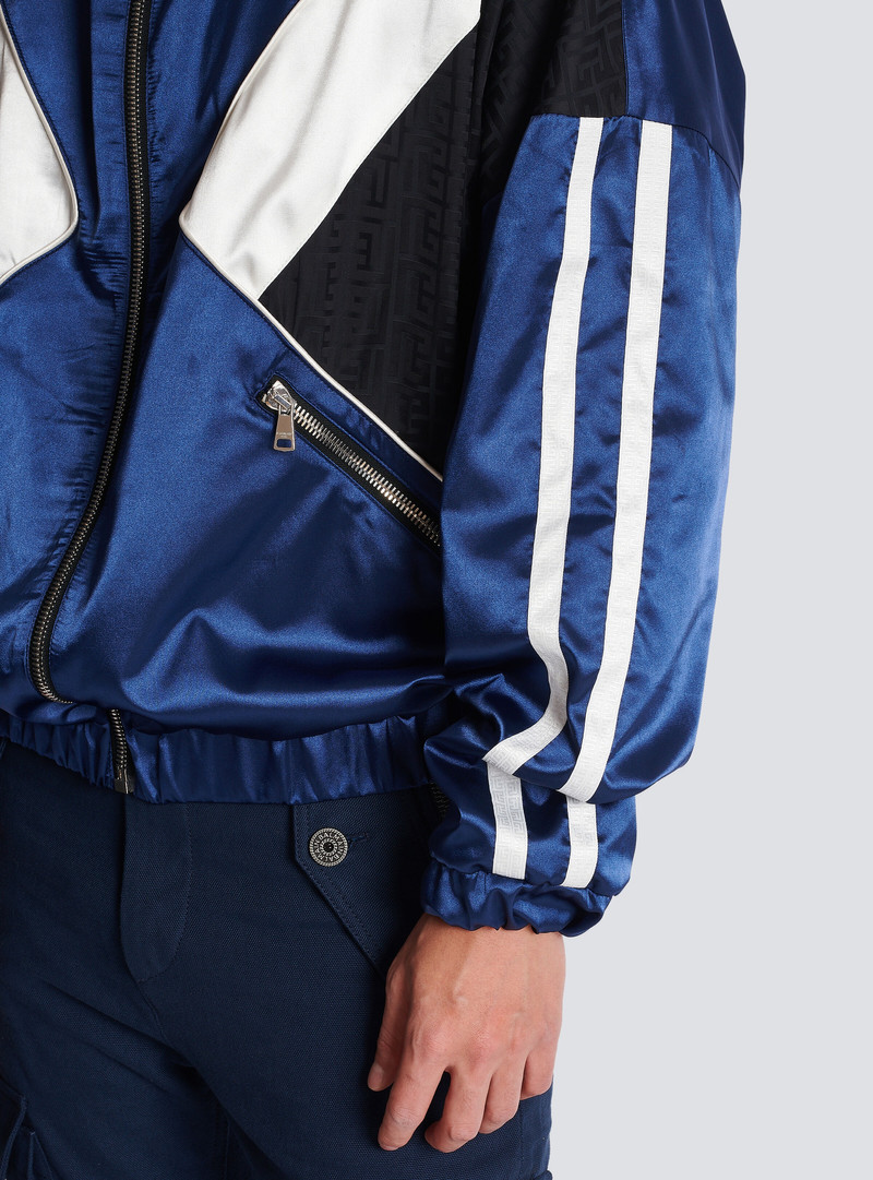 Monogrammed satin jacket 8