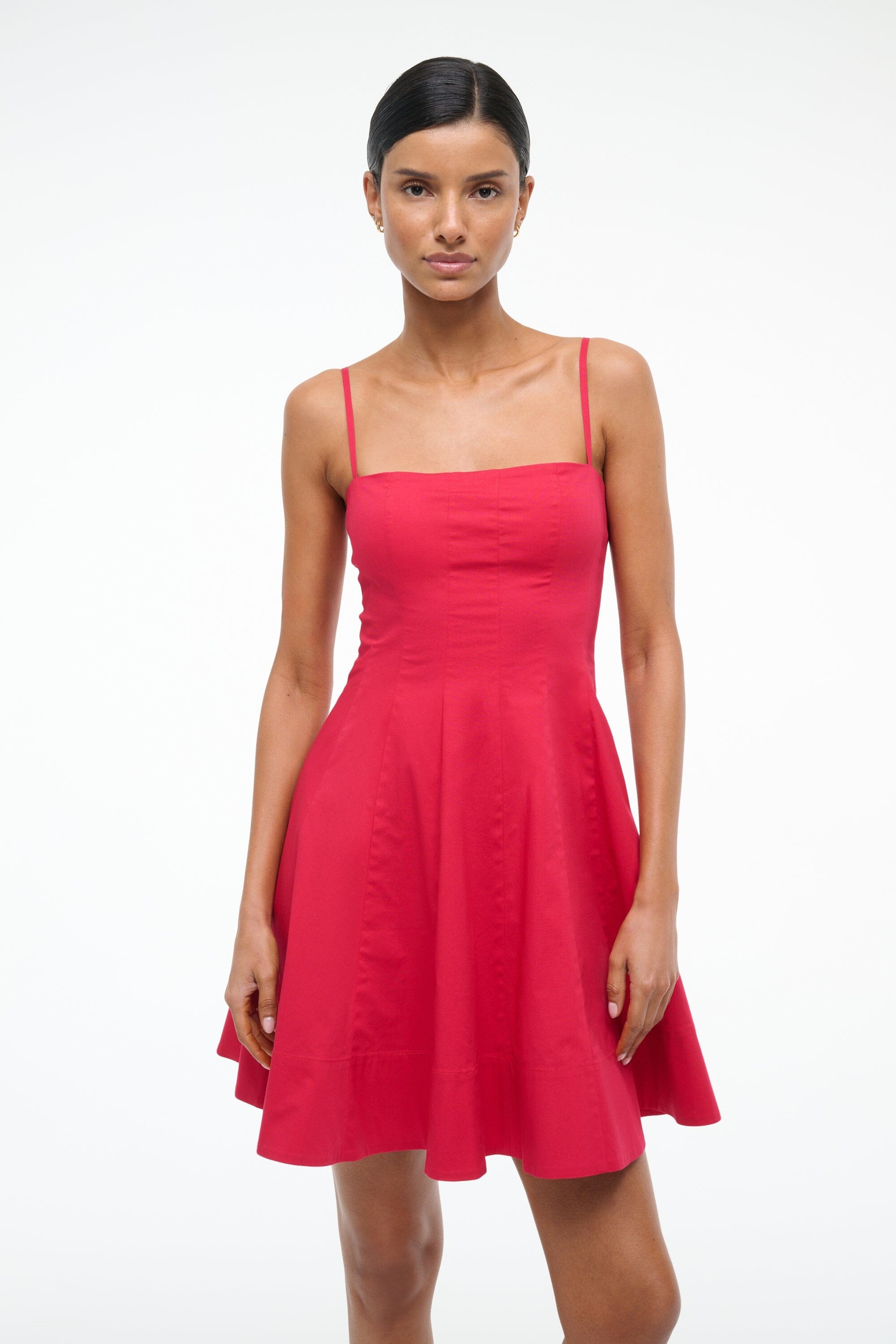 STAUD WYLIE MINI DRESS CHERRY - 5
