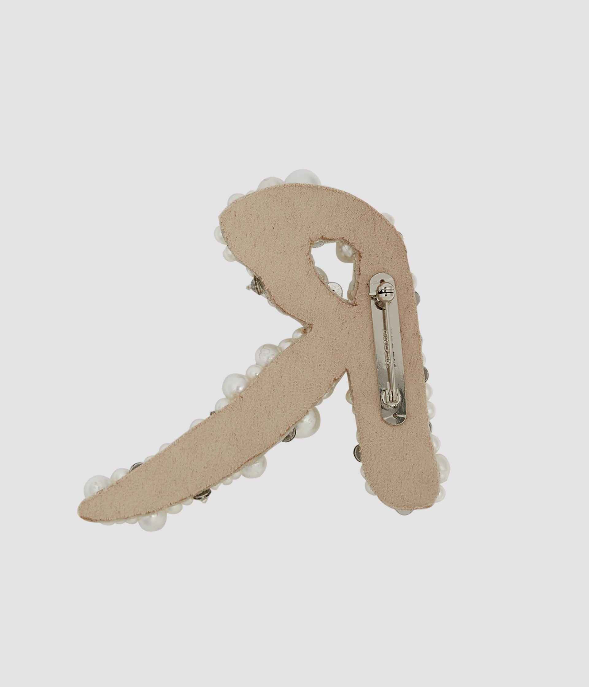 PEARL ALPHABET BROOCH R - 3