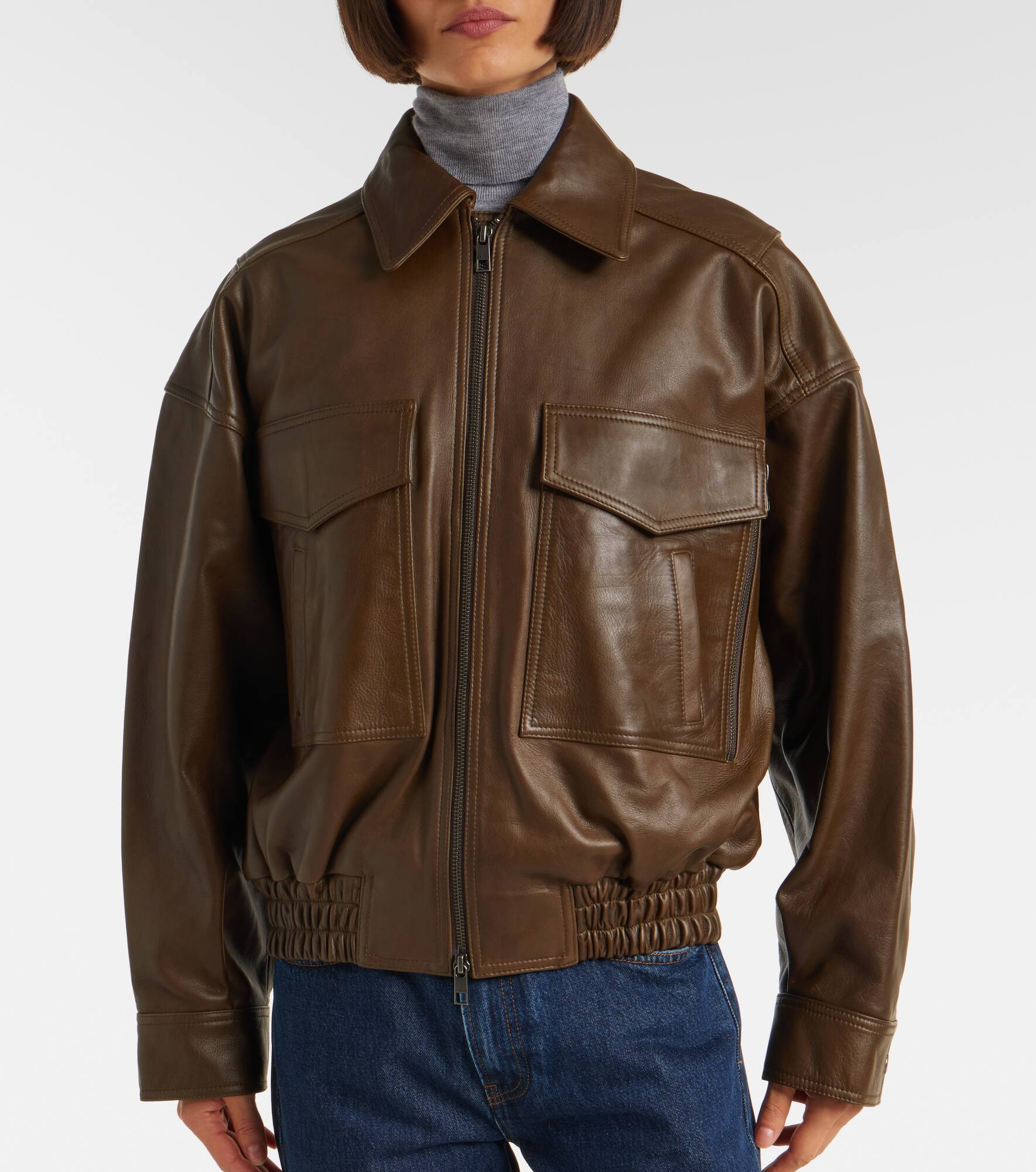 Eugene leather bomber jacket - 6