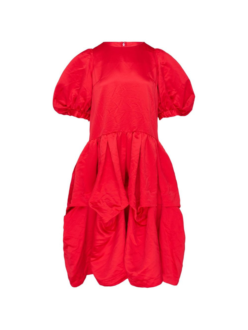puff-sleeve tiered dress 1