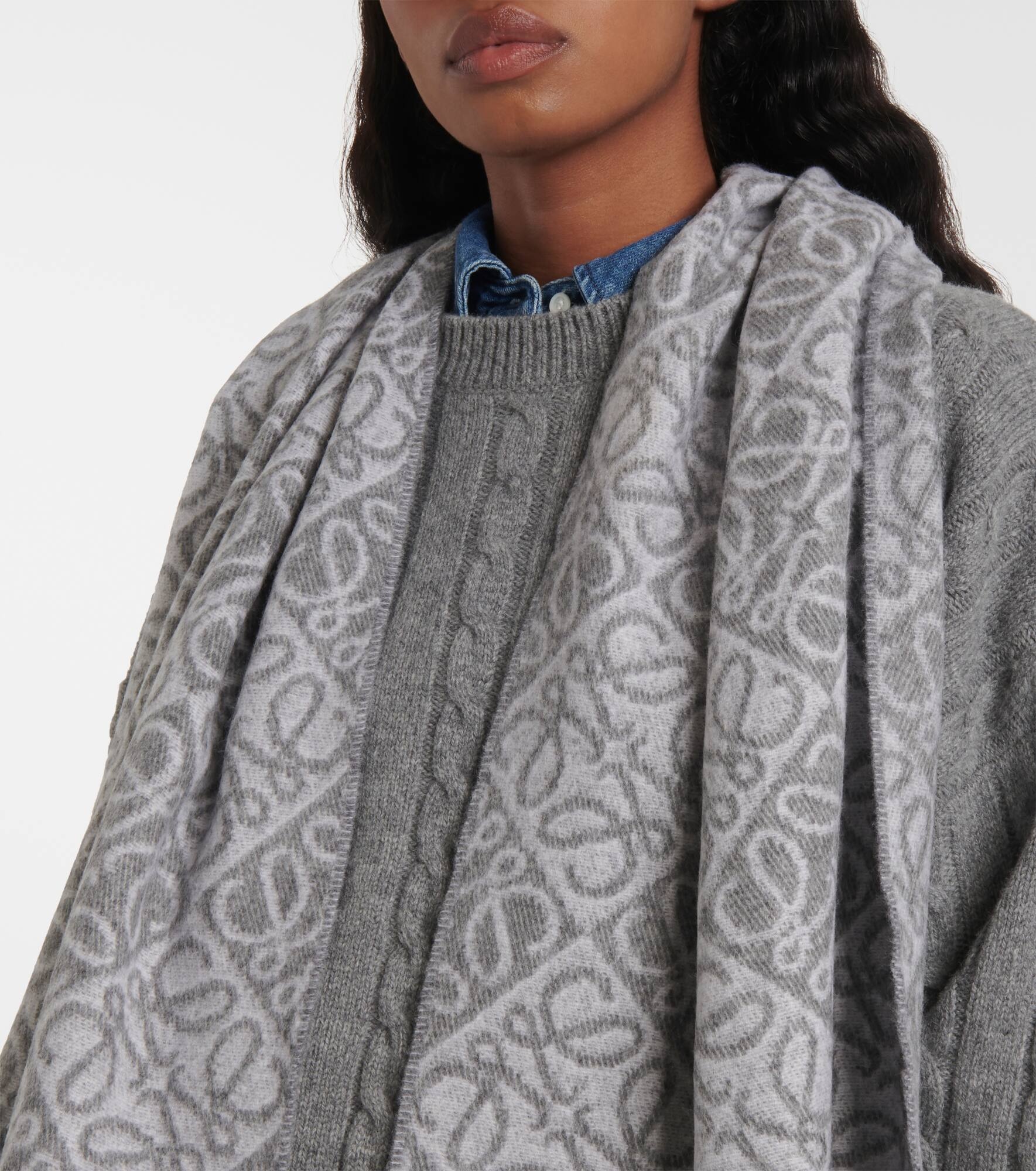 Anagram wool and cashmere scarf - 3