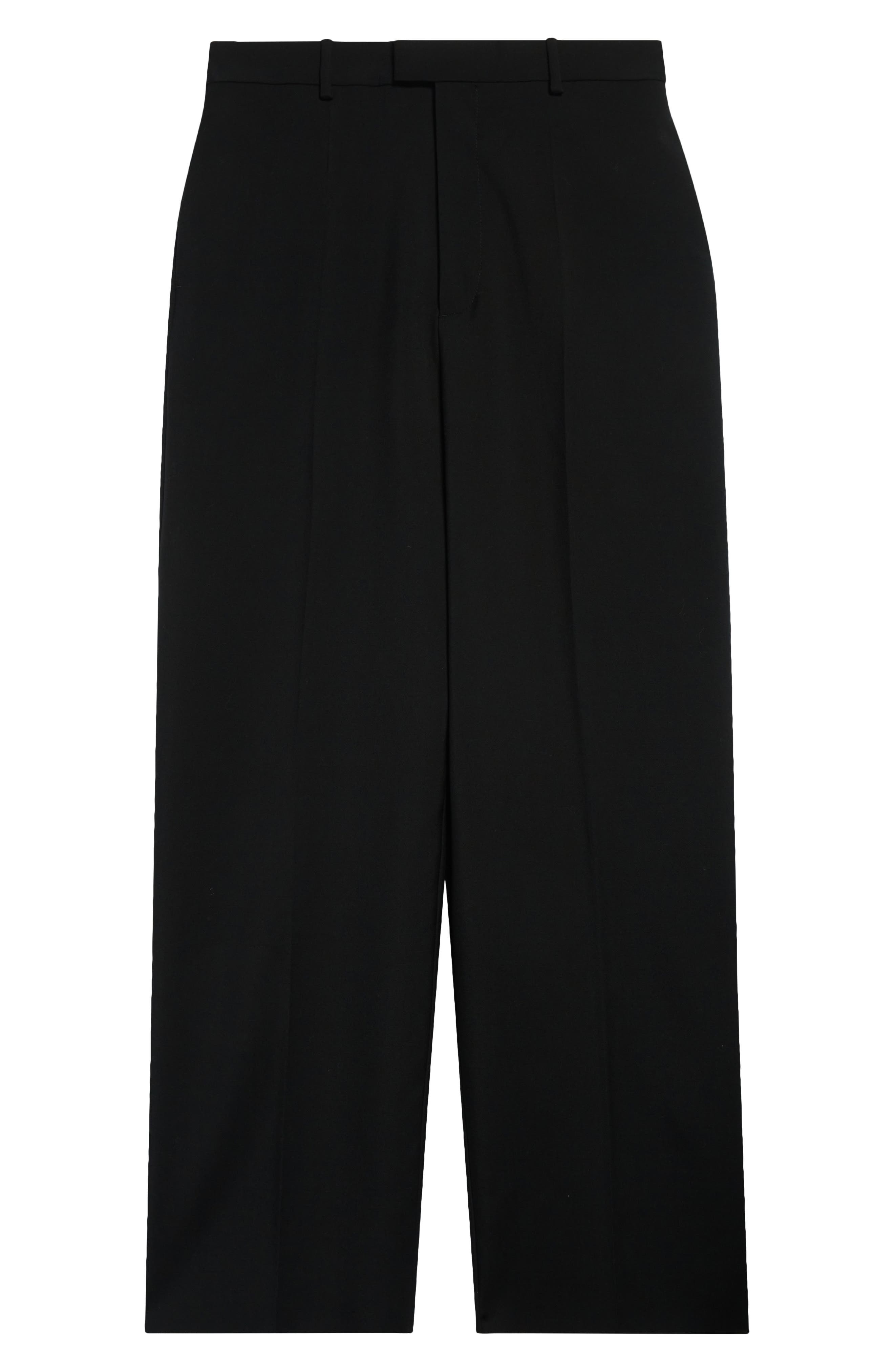 Bottega Veneta Lightweight Sartorial Wool Straight Leg Pants in 1000 Black at Nordstrom - 6