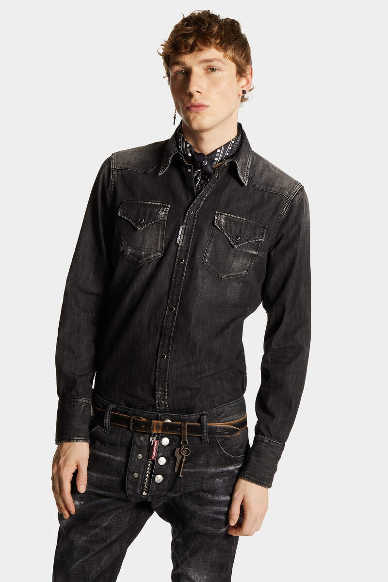 BLACK WASH CLASSIC WESTERN SHIRT 3