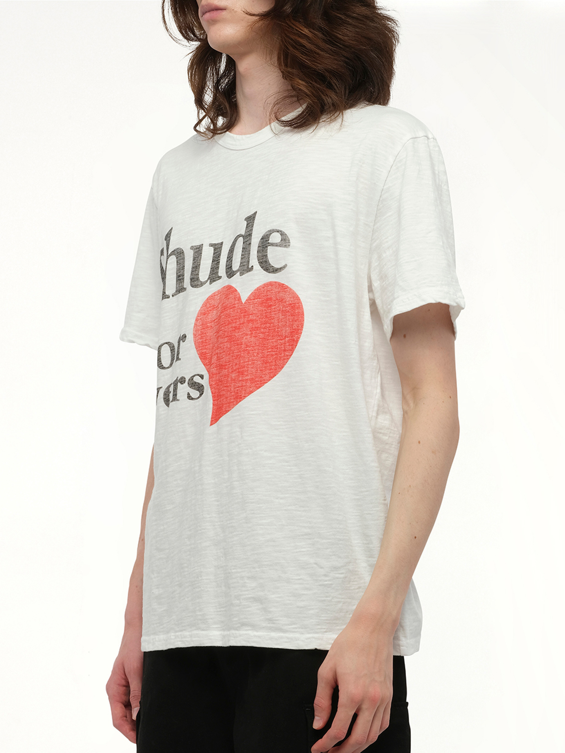 Rhude Lovers Slub Tee in White - 5