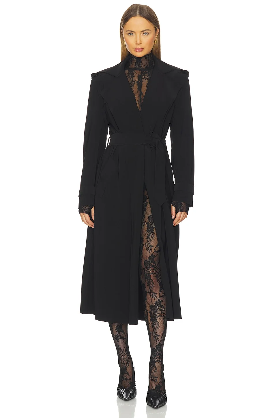 Oversized Double Breasted Trench - 1