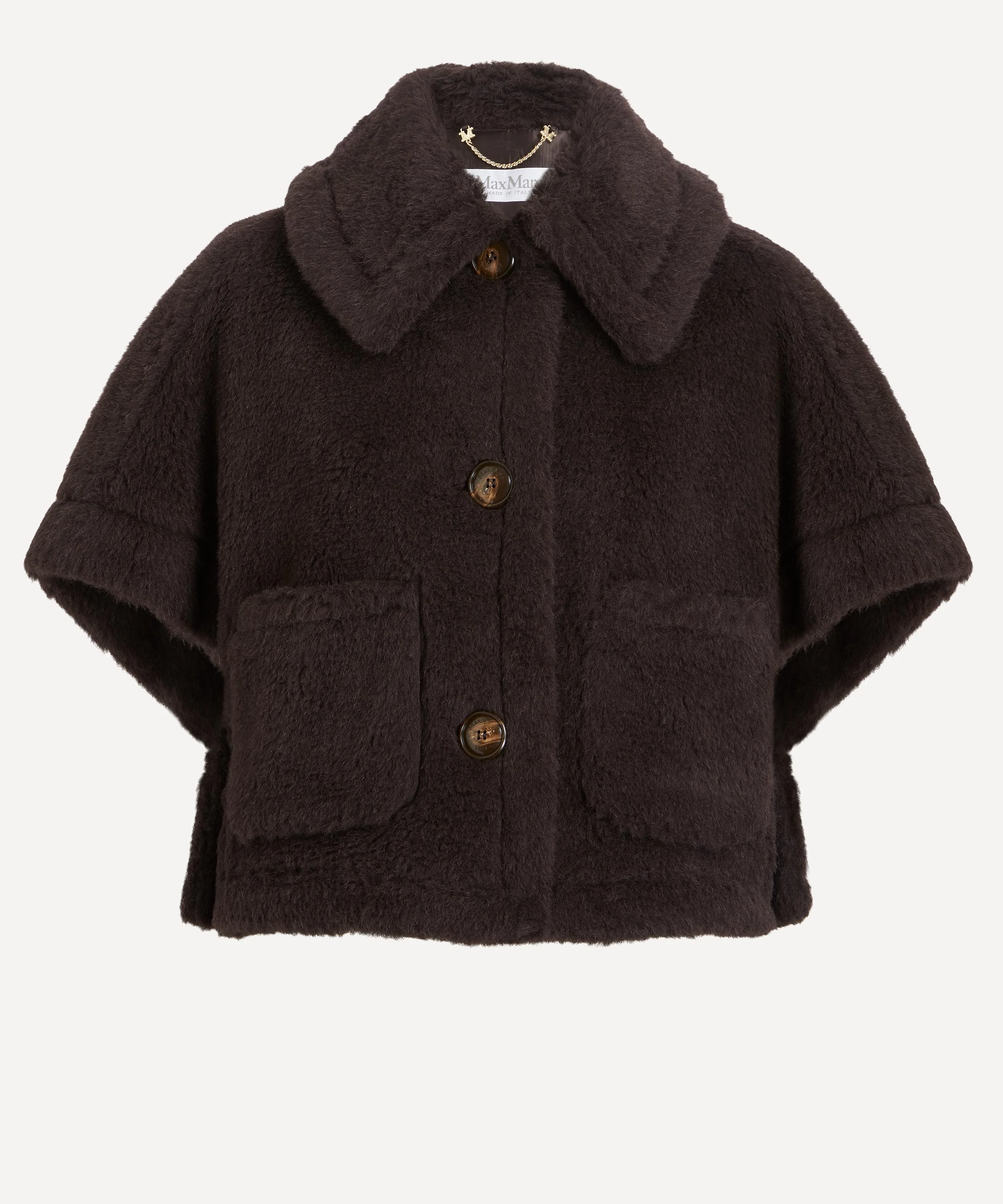 Wool and Silk Brown Teddy Jacket - 1