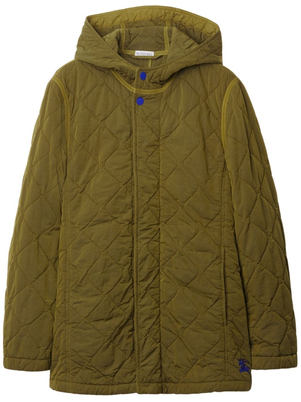 diamond-quilted hooded jacket - 1