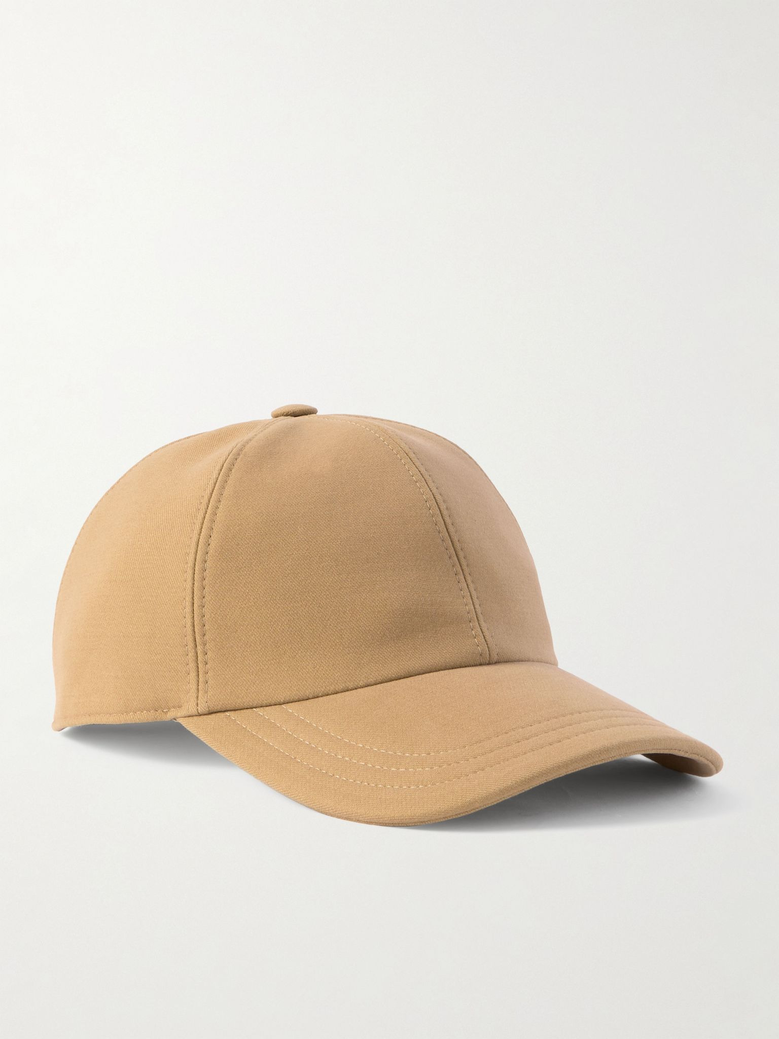 Caspian cotton and cashmere-blend baseball cap Beige - 1