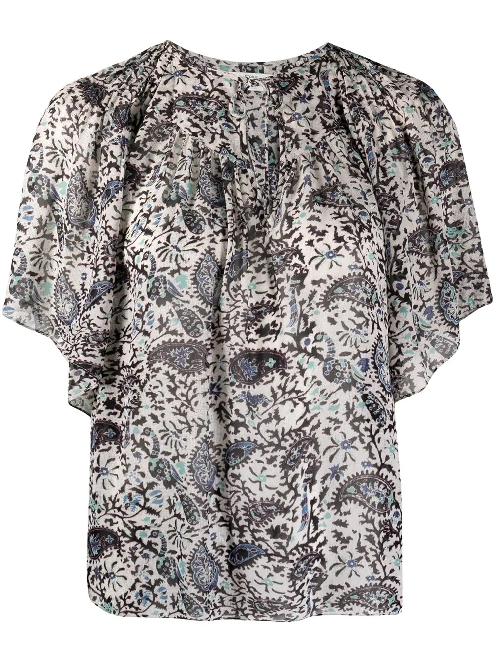 Neslya paisley short-sleeve blouse - 1