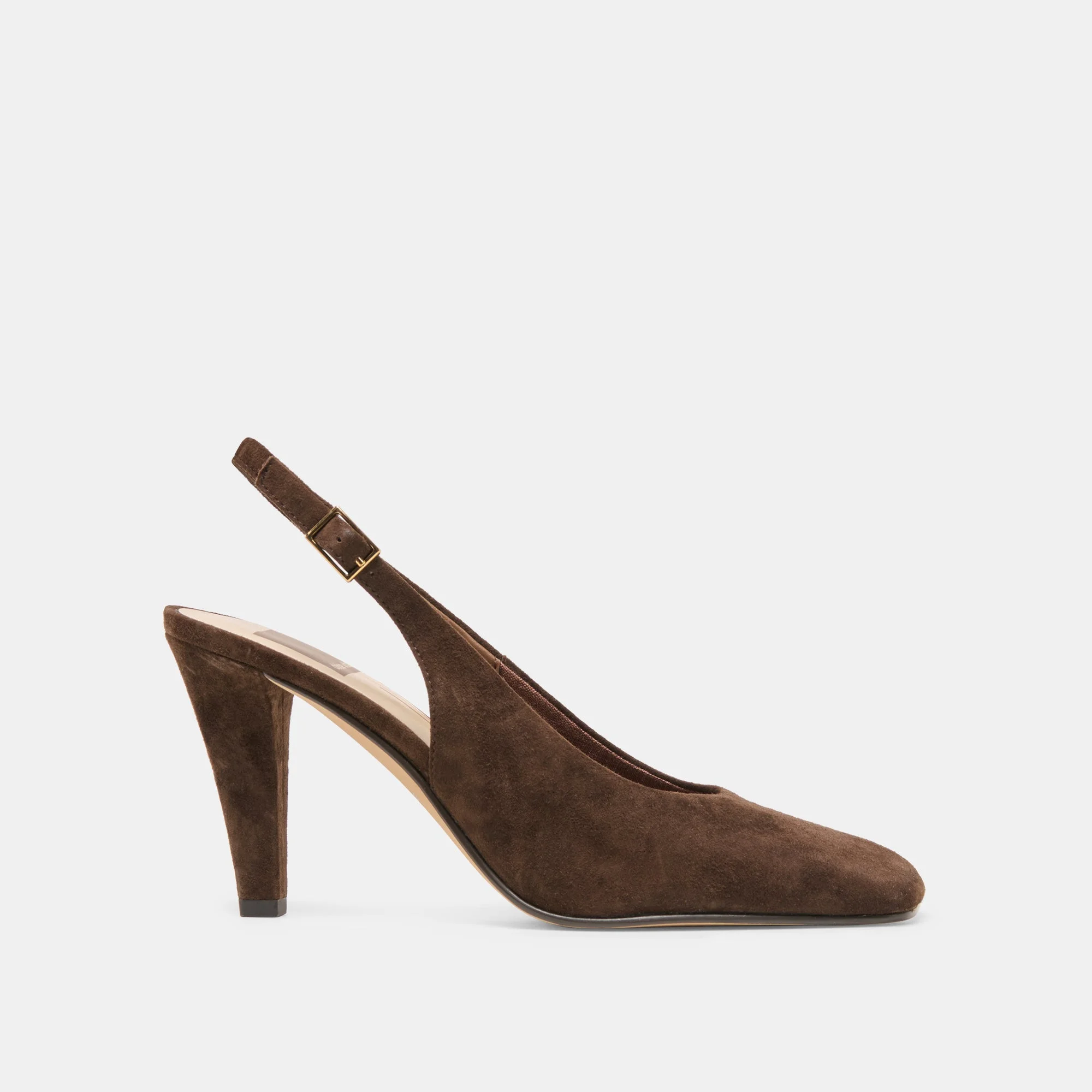 GESSIA HEELS DK BROWN SUEDE - 1