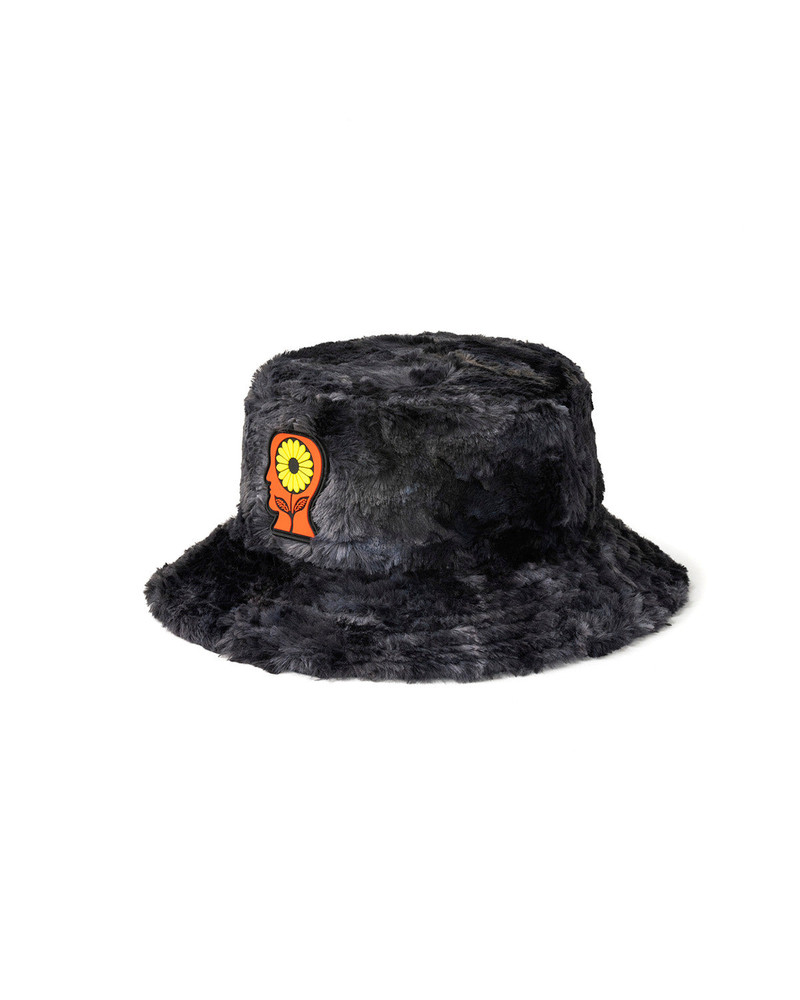 BRAIN DEAD Reversible Sunflower Bucket Hat - Charcoal outlook