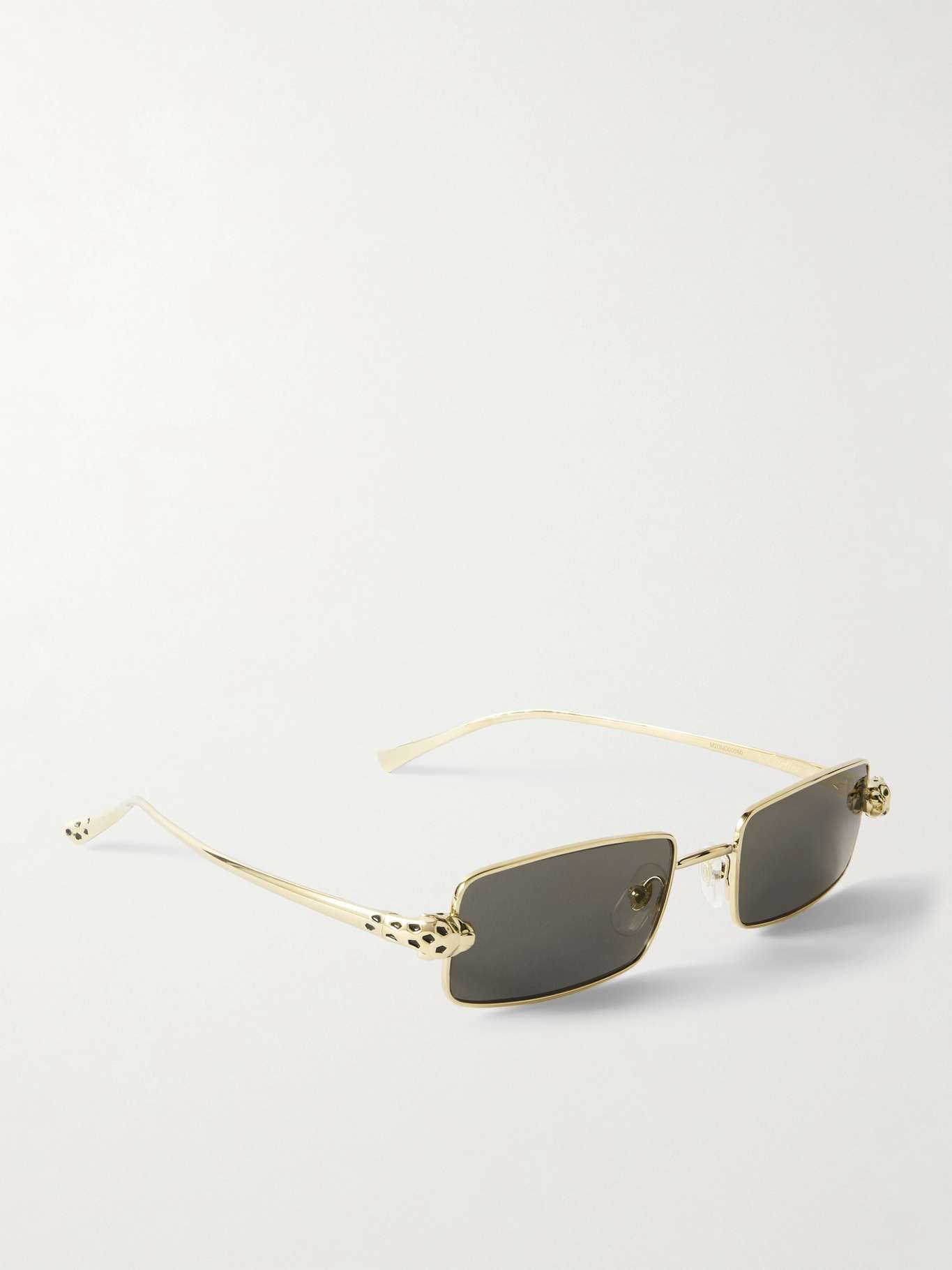Panthère rectangle-frame crystal-embellished gold-tone sunglasses Gold - 3