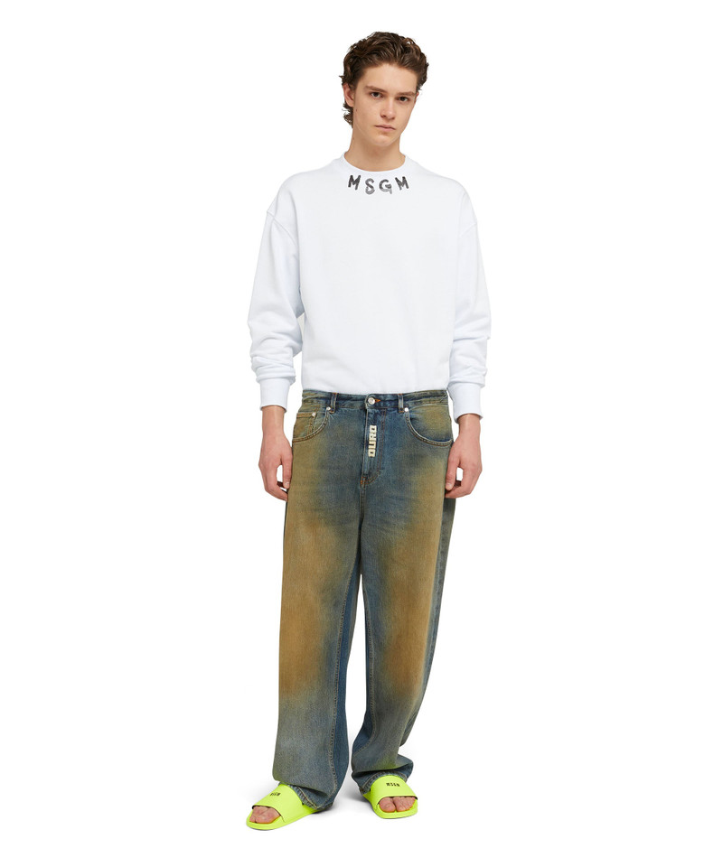 Sweatshirt with brushstroke logo 5