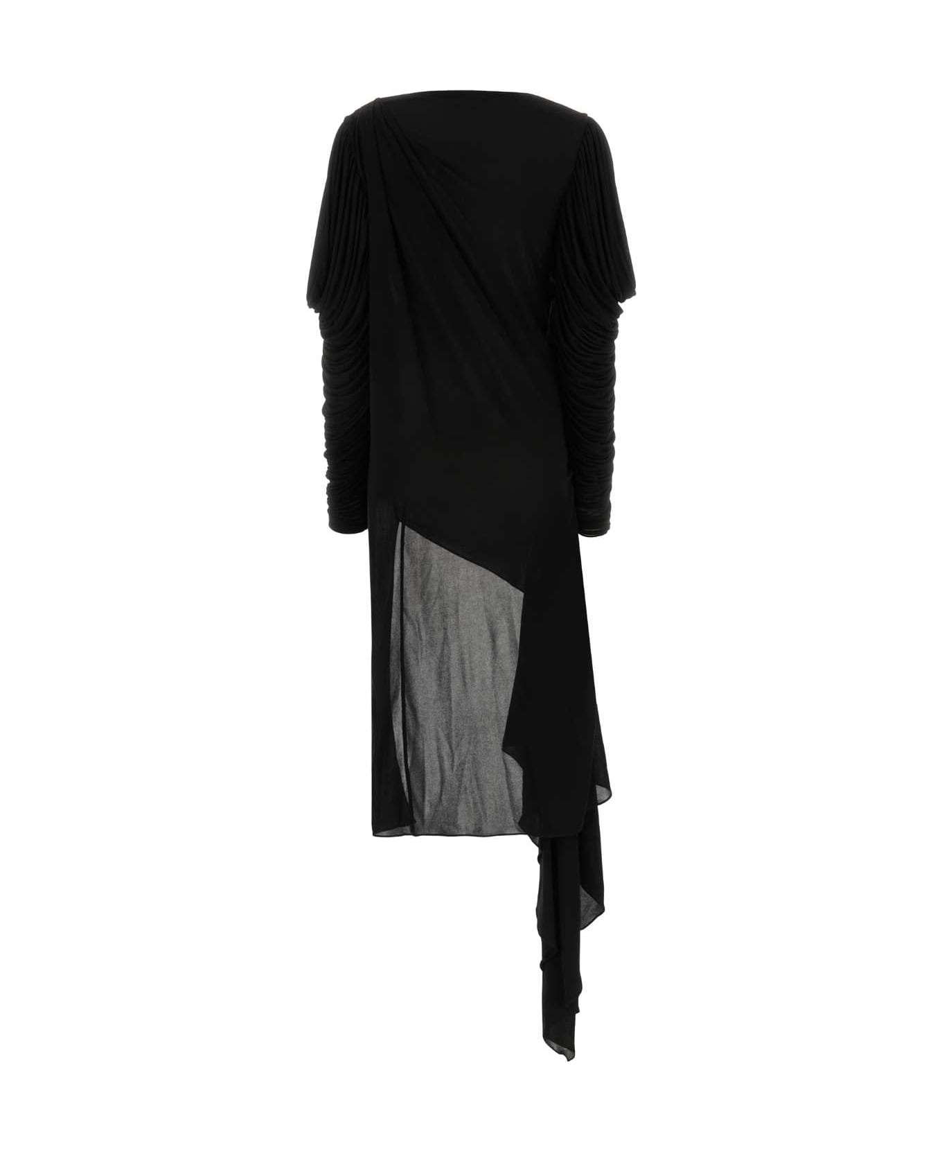 Black Crepe Dress - 2